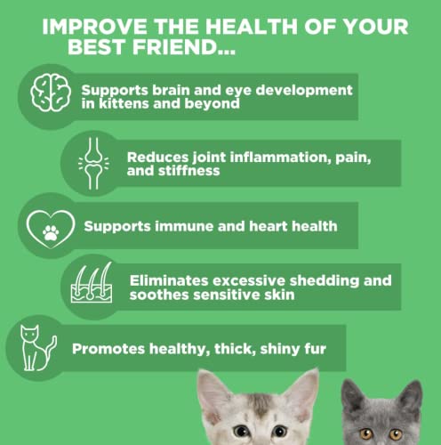 Deley Naturals Wild Caught Fish Oil for Cats - 16oz - Omega 3-6-9, GMO Free - Reduces Shedding, Supports Skin, Coat, Joints, Heart, Brain, Immune System - Highest EPA & DHA Potency – Pure Fish Oil - Image 4